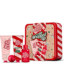 The Luxury Bathing Company All Wrapped Up Tin Set - Cocoa & Vanilla Swirl