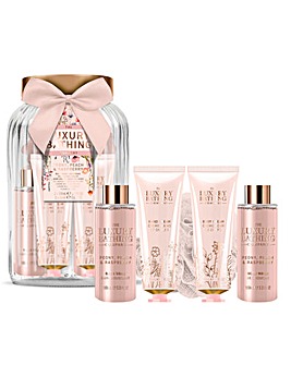 The Luxury Bathing Company Glass Jar Set - Peony, Peach & Raspberry