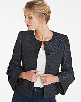 Helene Berman Trumpet Sleeve Jackquard Jacket