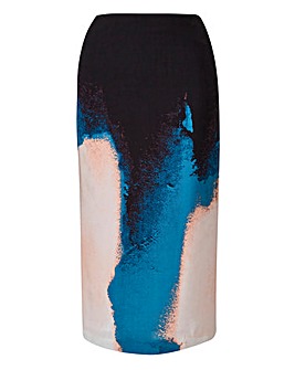 Concept Printed Pencil Skirt