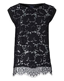 Oasis Curve Metallic Lace Top