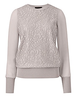 Oasis Curve Metallic Lace Jumper 