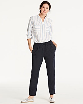 Vero Moda Linen Blend Relaxed Ankle Pant