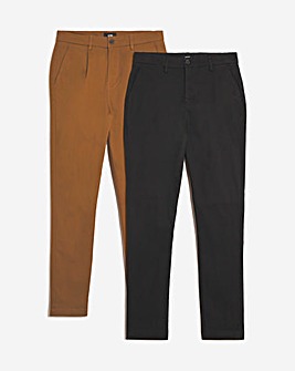 2 Pack Tapered Fit Chino