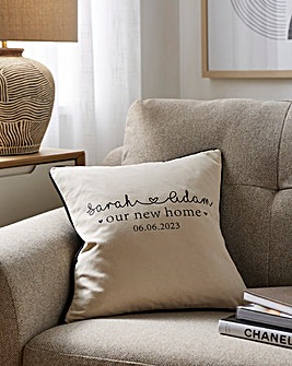 Personalised New Home Cushion Cover