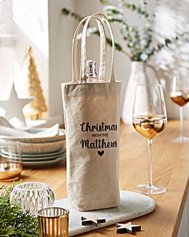 Personalised Family Christmas Bottle Bag