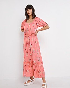 Joe Browns Stand Out Floral Jersey Tiered Dress