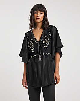 Joe Browns Embroidered Sequin Blouse