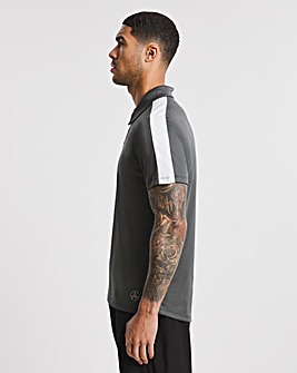 Jacamo Active Grey/White Golf Polo