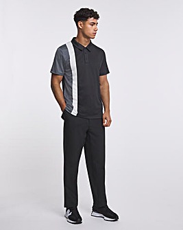 Jacamo Active Stripe Golf Polo Shirt