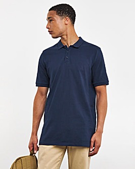 Pure Cotton Pique Polo Extra Long Length