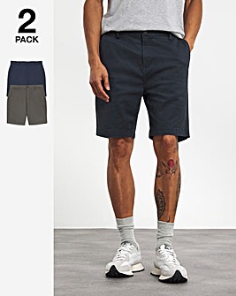 2 Pack Chino Shorts Regular Length
