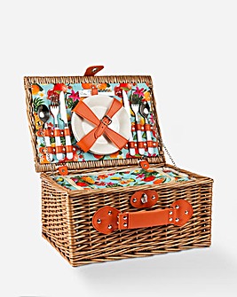 Navigate 2 Person Wicker Picnic Basket with contents