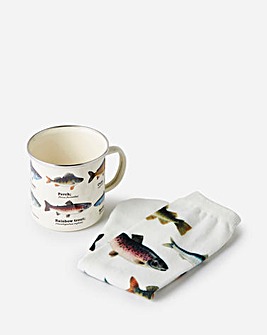 Ecologie Fish Enamel Mug and Sock Set