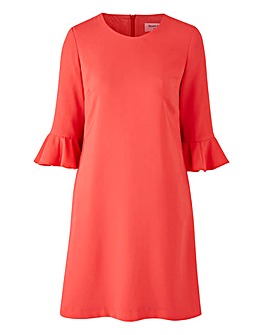 Helene Berman Fluted Sleeve Dress