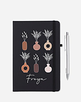Personalised Pampas Notebook & Pen Set