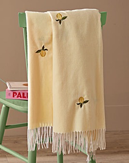 Furn. Fruits Leightweight Embroidered Throw