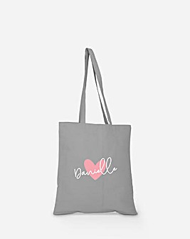 Personalised Heart Tote Bag