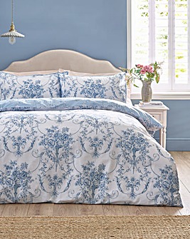 Catherine Lansfield Antoinette Damask Floral Duvet Cover Set