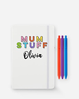 Personalised Mum Stuff Notebook & Pen Set