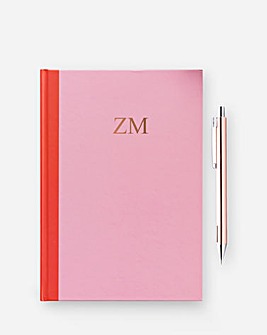 Personalised Colourblock Notebook & Pen Set