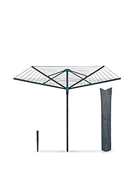 Tower 50m Rotary Airer with Cover and Ground Spike