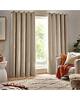 Yard Heavy Chenille Lined Eyelet Curtains