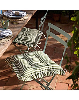 Wylder Millie Ruffle Outdoor Seat Pads - 2 Pack