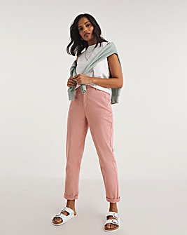 Baked Pink Stretch Chino Trousers
