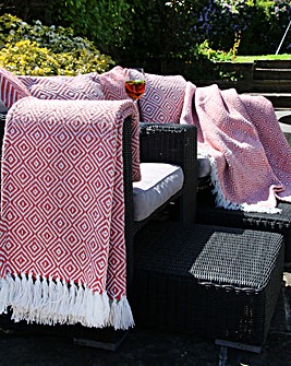 Woven Diamond Indoor/Outdoor Throw