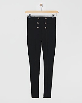 Black Military Ponte Leggings