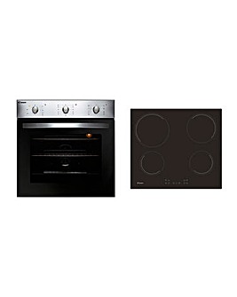 Candy COEHP60X Integrated Electric Single Oven & Ceramic Hob Pack