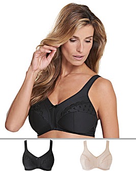 Naturally Close 2 Pack Sally Non Wired Minimiser Bras