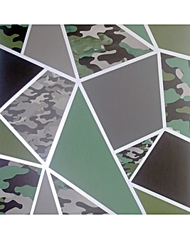 Camo Fragments Green Wallpaper