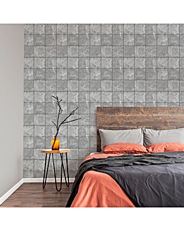 Fresco Concrete Tile Wallpaper