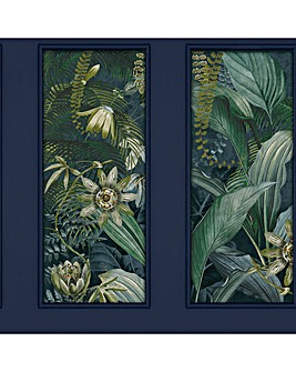Arthouse Paul Moneypenny Wild Vibes Navy/Emerald Wallpaper