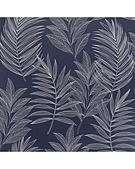 Arthouse Linear Leaves Navy Wallpaper