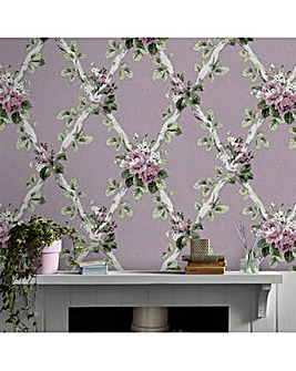 Laura Ashley Elwyn Grape Wallpaper