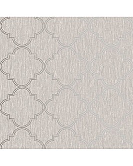 Superfresco Colours Silk Sparkle Trellis Netural Wallpaper