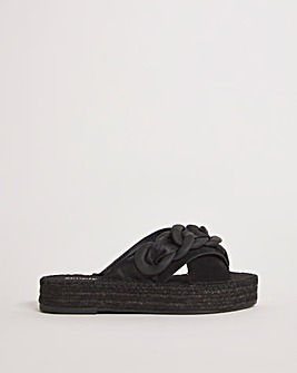 Ekin Flatform Espadrille Sandals Ex Wide Fit Simply Comfort
