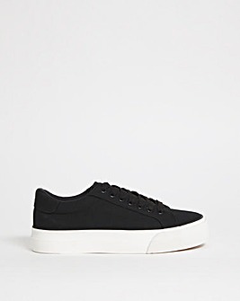 Giselle Canvas Lace Up Trainers Wide Fit