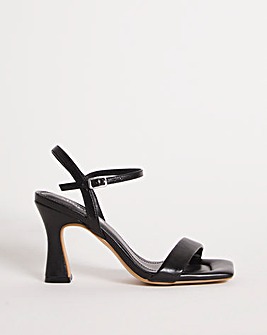 Malin Barely There Flare Heeled Sandals Ex Wide Fit