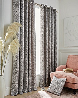 Willow Jaquard Lined Eyelet Curtains