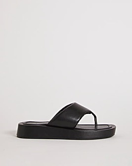 Shalia Volume Toe Post Flat Sandals Wide Fit Simply Comfort
