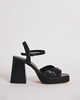 Tara Twist Front Platform Heeled Sandals Wide Fit