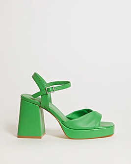 Tara Twist Front Platform Heeled Sandals Ex Wide Fit