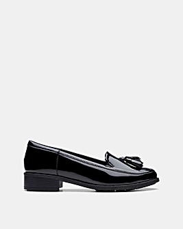 Clarks Havisham Patent Leather Tassel Loafer Wide Fit