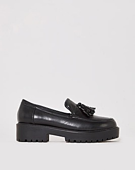 Lily Classic Chunky Loafers Ex Wide Fit