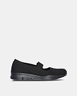 Skechers Knit Mary Jane Shoe Standard Fit