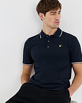 Lyle & Scott Short Sleeve Tipped Polo - Navy
